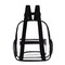 Clear Backpack for Stadium Events, 12x11x4.5 Inch Small Clear Backpack for Concert Festival Sports Outdoor - Black